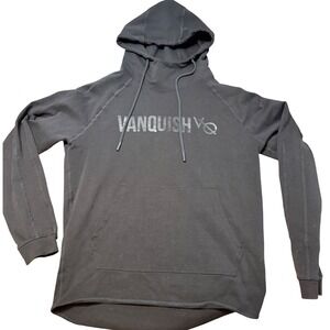 Vanquish Fitness Mens Black Pullover Hoodie VQ Logo Cotton Blend Medium